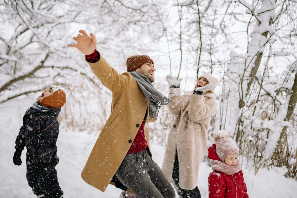 It’s too expensive to go on a family holiday, can we do it during the school term?     
Family enjoying a winter vacation